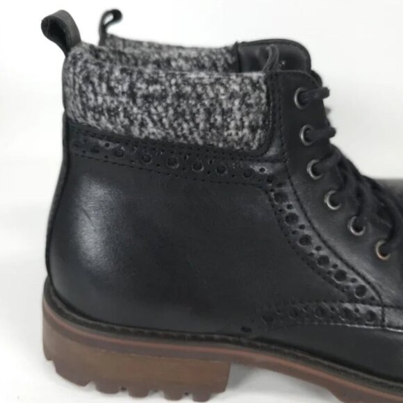 NWOB LA MILANO THOMAS GENUINE LEATHER Cap Toe Lace Up Casual Oxford Boots B51573